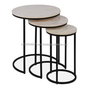 ชุดโต๊ะข้างสำหรับทำรังกรอบสีดำ3ชิ้น - Product Image 1