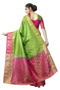 Banarasi en soie et coton, sari, vêtements de fête indiens pour mariage, vente en gros de saris pour femmes, vêtements pour dames - Product Image 3