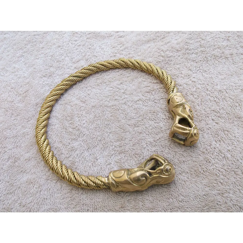 Viking brass Neck Ring essay to use made in Gotland Sweden between the 10th to 11th century