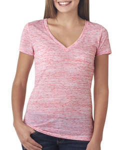 T-shirt pour femme en coton de haute qualité, couleur unie, écologique, respirant, anti-froissement, col en V profond, manches courtes, décontracté, grande taille - Product Image 2