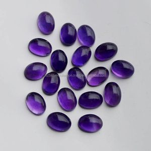 Magnifique cabochon de forme ovale lisse en améthyste violette naturelle coupant des pierres précieuses en vrac de taille libre pour la fabrication de bijoux du fournisseur - Product Image 2