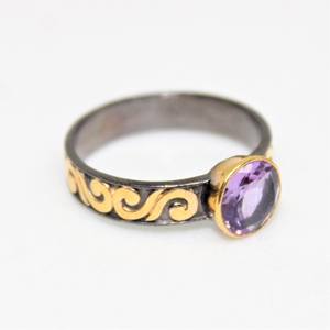 คอลเลคชั่นใหม่แหวนเรียงซ้อน925เงินสเตอร์ลิงขนาด AA + ชุบทอง18K และโรเดียมสีดำสำหรับงานแต่งงาน - Product Image 5