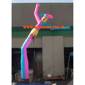 Produit gonflable publicitaire accrocheur de danseur de ciel de clown de tube de mouche rose - Product Image 2