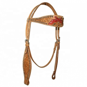 DD cuir nouveau Design équestre Western cheval bride ensemble fabrication supérieure collier de poitrine couleurs en cuir assorties HO 124 - Product Image 1