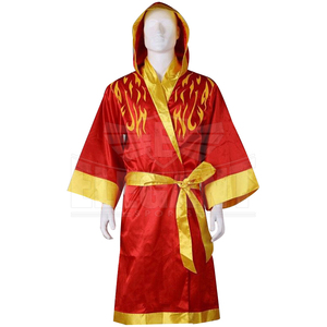 Batas de Boxeo Sublimadas Personalizadas al por Mayor con Capucha, Vestido Satinado, Bolsa con Cordón, Batas de Boxeo - Product Image 1