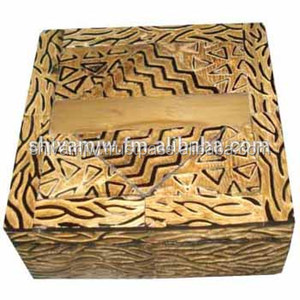 Metier-cajas decorativas de madera tallada, cajas de joyería de madera rosa - Product Image 1