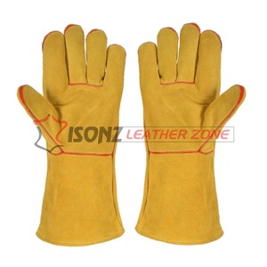 Gants de sécurité Tig de taille XL en cuir de vache fendu résistant à la chaleur, anti-coupures, antidérapants avec fonction anti-impact pour le travail - Product Image 2