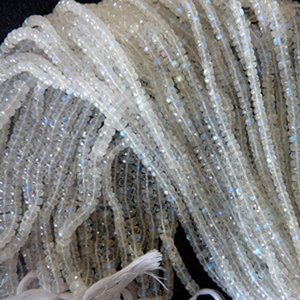 Perles de pierre de lune arc-en-ciel blanc - Product Image 3