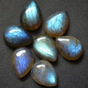 7mm 8mm 9mm labradorita Natural pera Lisa cabujón suelto fabricante al por mayor para ajuste de joyería producto hecho a mano personalizado - Product Image 1