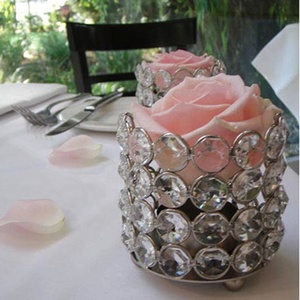 Crystal T Light Candle Cups Votives Mesa auxiliar Centro de mesa Candelabro de cristal decorativo Candelabro hecho a mano - Product Image 1