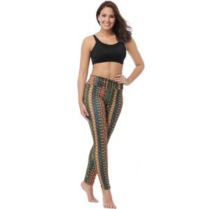 Pantalones de yoga sin mangas de poliéster/nylon de secado rápido personalizados, de cintura alta elástica, al por mayor, ropa deportiva de moda. - Product Image 1