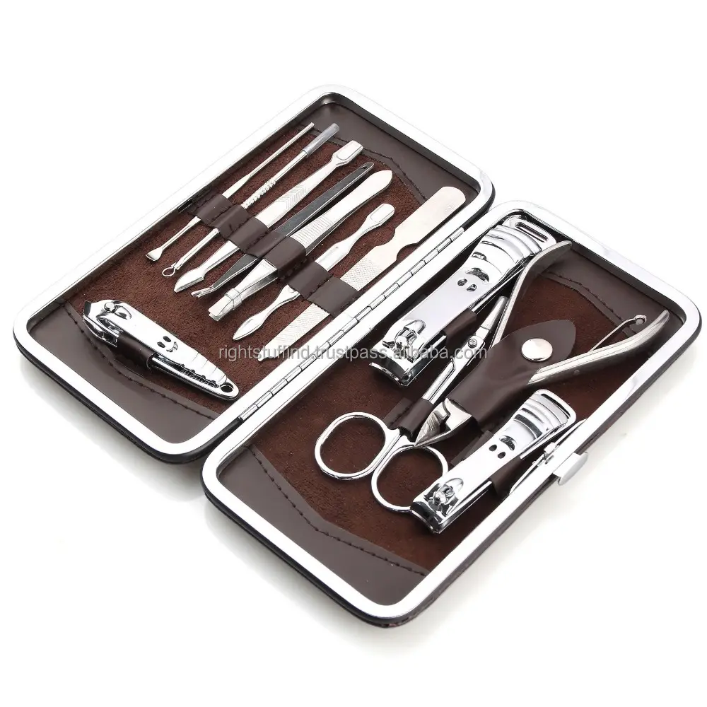 Manicure Set Nagelknipper Cleaner Cutter Nail File Kit Case Pedicure Tool