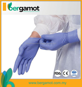 Guantes de Examen de Nitrilo Azul Violeta/Bergamota, Certificación CE, Sin Polvo - Product Image 6