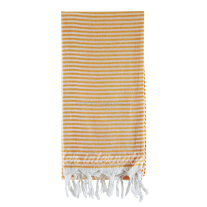 Royal Fouta pestemal ผ้าขนหนูตุรกีผ้าขนหนูสำหรับเดินทางสีส้มขายส่งจากโรงงานไก่งวง - Product Image 1