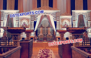Royal Wedding Mandap Set Haveli Wedding Mandap Fiber Mandap Guyana - Product Image 5