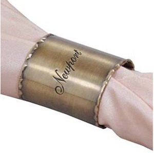 MÉTAL CUIVRE MARTELÉ ANNEAU de SERVIETTE, - Product Image 2