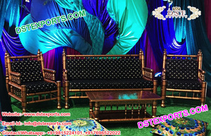 Conjunto de Muebles de Boda de Diseño Antiguo, Conjunto de Sofás Sankedha para Bodas Indias, Muebles Antiguos para Escenario de Mehandi, Precio de Fábrica en EE. UU. - Product Image 5