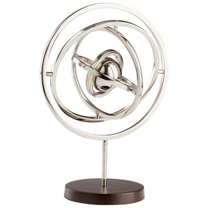 Esculturas modernas chapadas en plata con forma única de Metal de aluminio de la India, estilo elegante, decorativas para el hogar hechas a mano de lujo - Product Image 1