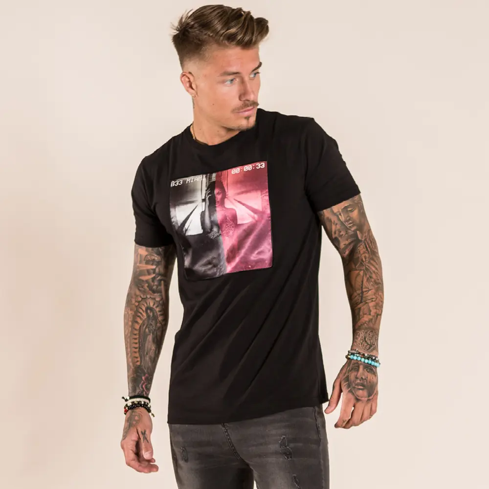 OEM gömlek giyim erkek düz yuvarlak boyun t-Shirt tarafından üretilen Hawk Eye Co. ( PayPal Verified)