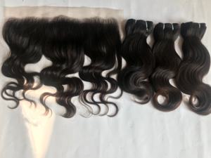 Haute qualité 13X6 pour suisse pour dentelle frontale 100% cheveux humains indiens vierges vague naturelle fabriqués en Inde vente en gros - Product Image 2