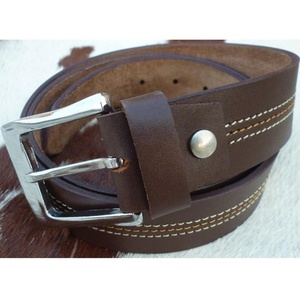 Premium Quality Vintage Breathable Solid Cow Hide Leather Casual <b>Belt</b> for <b>Men</b> 3.8cm Width Alloy Pin Buckle 105-125cm Length - Product Image 2