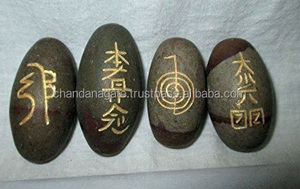 Alta calidad Usui Reiki Narmada River Lingam con Feng Shui Reiki símbolo Set Piedra Natural Curación Usui cristal al por mayor - Product Image 5