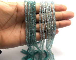 Cuentas de apatita natural, piedras preciosas hechas a mano, forma de Rondelle, regalo de joyería de moda para ella, hebras de Rosario con cuentas - Product Image 3