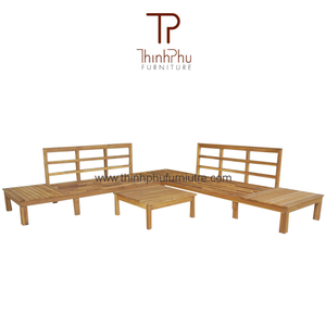 Juego de sofá de jardín de madera Holywood moderno para sala de estar muebles de exterior de Thinh Phu - Product Image 3