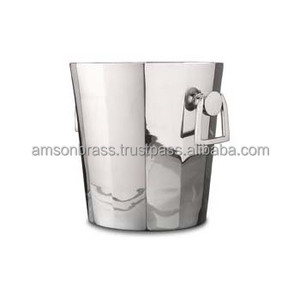 Seau à Champagne en Métal Acier Inoxydable Réfrigérateur à Vin Martelé Seau à Glace de Haute Qualité avec Couvercle et Pince - Product Image 6