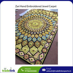 Alfombras de joyas bordadas a mano Zari, alfombras y juegos de alfombras con acento Interior, decoración elegante para el hogar - Product Image 2