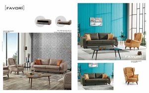 Favorite Italian Style Convertible Extendable <b>Wooden</b> <b>Frame</b> <b>Sofa</b> Set - Product Image 2
