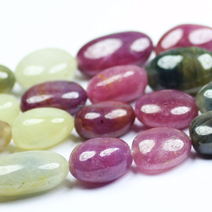 Multi-Color Stone <b>Loose</b> <b>Beads</b> Smooth Polished Oval Tumble <b>Beads</b> Coszcalt Exports HYG02150SDE - Product Image 3
