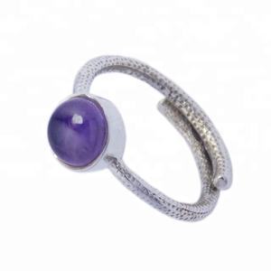 Gran oferta, anillo de piedras preciosas de amatista de Plata de Ley 925 hecho a mano, joyería de plata elegante, anillos Vermeil de eternidad, venta en línea - Product Image 2