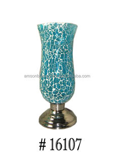 Bougeoir Mosaïque Verre Bleu Ciel - Product Image 3