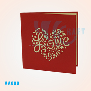 การ์ด3D รูปหัวใจและหมีทำมือเวียดนามสวยงามคุณภาพสูงมาแรง - Product Image 4