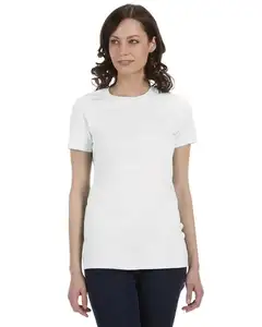 عالية الجودة تخصيص الجملة الجديدة المفضلة المحملة القطن أطول T-Shirt أعلى المرأة حجم S-XXL