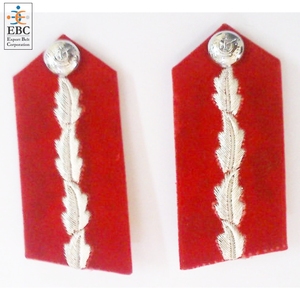Patchs de gorgete en tissu de haute qualité à motif floral, brodés à la main, avec bouton-clip en laiton, pour uniforme de cérémonie, OEM - Product Image 5