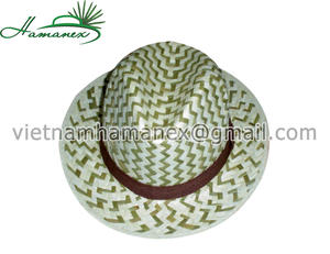 หมวกฟางทรงทริลบีปีกหมวกฟางปรับแต่งได้สำหรับชุดชายหาดบังแดด - Product Image 3