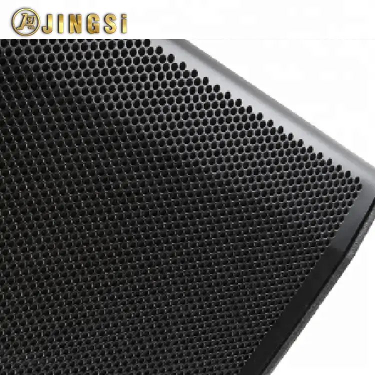 Panneau maille noire perforée pour haut-parleur, 2 pièces, en métal, haute performance de sécurité