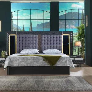 Conjunto de quarto de izr, design clássico, oriental, mobiliário econômico, cama de tamanho queen