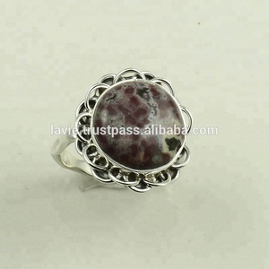 Anillo de ágata de encaje loco natural hecho a mano 925 joyería de boda de plata esterlina directo de fábrica al por mayor venta directa fabricante - Product Image 1