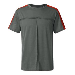 เสื้อยืดแขนสั้นผ้าคอตตอนถักแบบลำลองสำหรับผู้ชายแบรนด์แฟชันใหม่สำหรับฤดูร้อน - Product Image 3