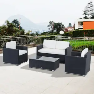 Poli Rattan mobilya bahçe kanepe seti-Vietnam fabrika dış mekan mobilyası.