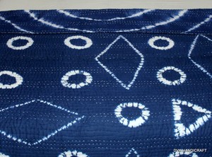 Juego de edredón vintage de algodón hecho a mano personalizado Tie Dye Shibori Kantha técnica de costura bordado estampado funda de cama para Home Hotel - Product Image 3