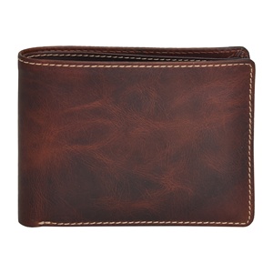 Men's Genuine Leather <b>Wallet</b> Handmade Vintage Fold Closure <b>Brown</b> Short Daily Use - Product Image 1
