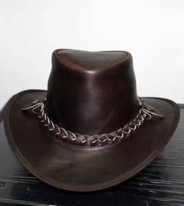 Sombrero vaquero australiano | Sombrero vaquero genuino de cuero de grano completo para Hombre | Sombrero Outback - Product Image 4