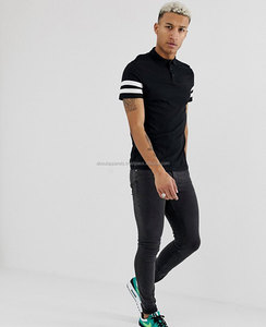 เสื้อยืดโปโลผ้าฝ้ายแท้ของผู้ชายใหม่เสื้อโปโลเรียบสไตล์ใหม่เสื้อโปโลผ้าฝ้าย100% - Product Image 3