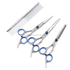 Tijeras de aseo para perros y gatos con hoja curva de acero inoxidable, tijeras de corte de pelo con punta afilada, herramienta de belleza para accesorios para mascotas - Product Image 2