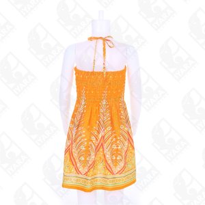 Vestido Corto de Verano con Estampado Floral, Transpirable, de Rayón, Estilo Playero, Talla Única para Niñas - Product Image 4