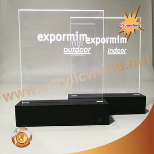 Support de panneau en acrylique, personnalisé, avec base et logo LED - Product Image 2